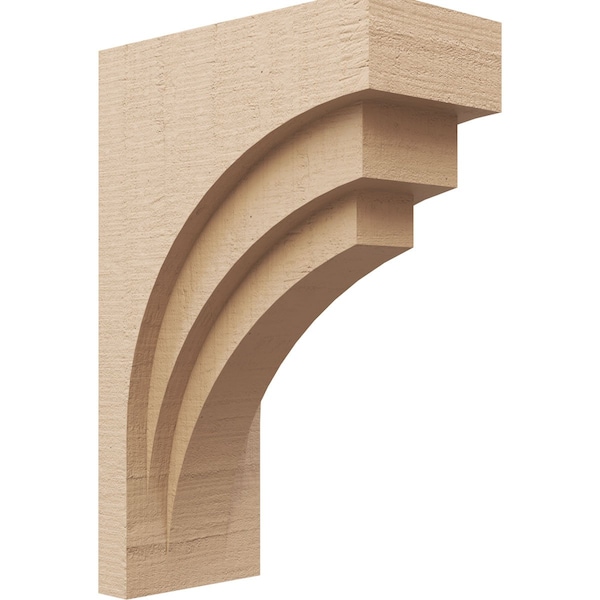 Ekena Millwork 7"W x 14"D x 21"H Classic Rockford Rough Cedar Woodgrain TimberThane Corbel, Primed Tan CORUR07X14X21ROCRCPR - main
